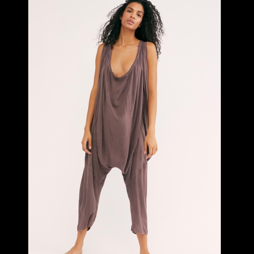 Free People Intimately Purple Eazzzy Onesie Jumpsuit Size M